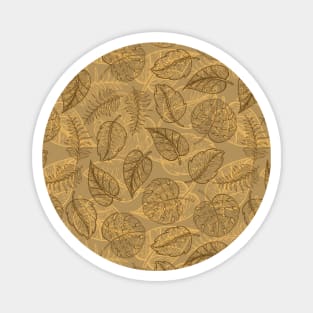 Leaf Line Art Magnet